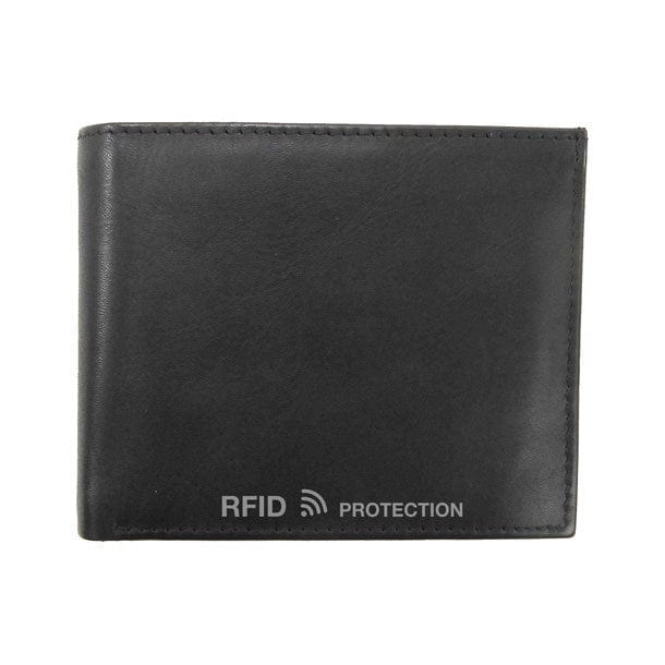 Schwarzer, klappbarer Ledergeldbeutel