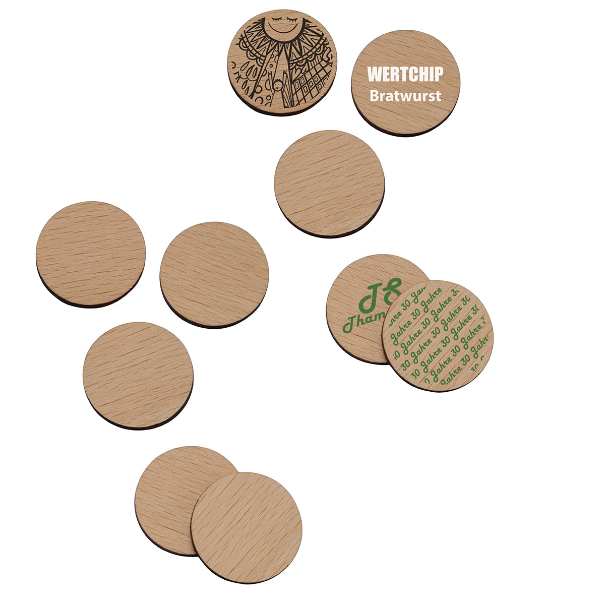 Jeton en bois de 1 €