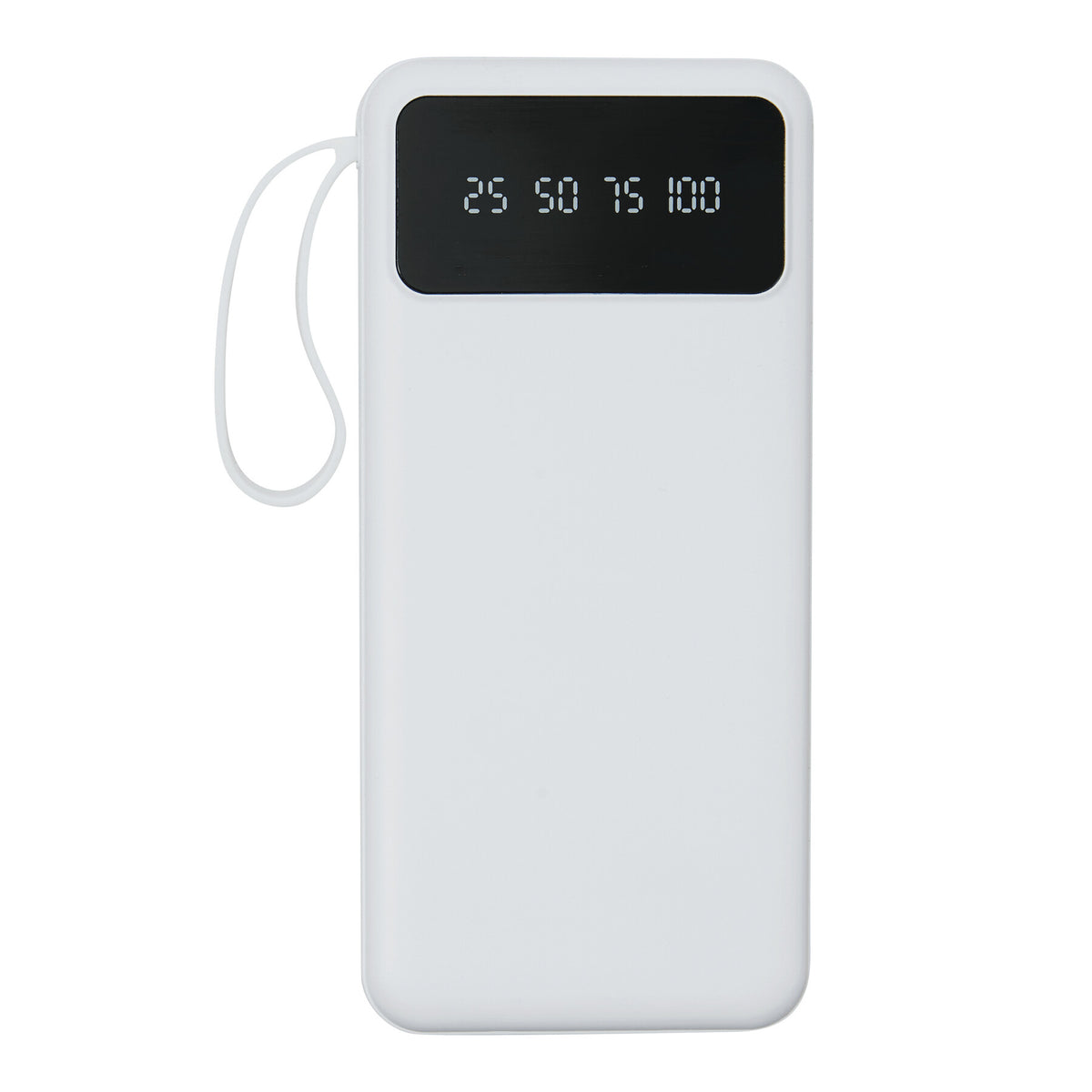 Powerbank Multi Charge – 10000 mAh, 4 integrierte Kabel, 3 Ausgänge, Smartphone-Halter