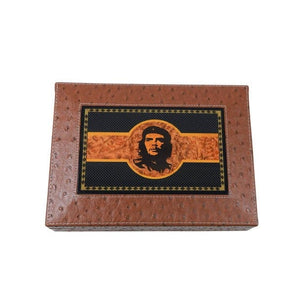 Lederbox mit einem kleinen Foto von Che Guevara darauf