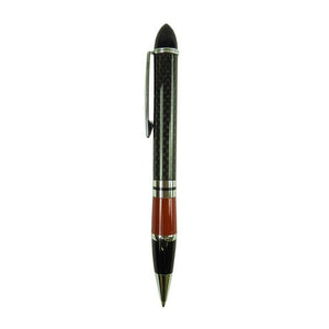 Moderner Carbon-Kugelschreiber mit roten Details