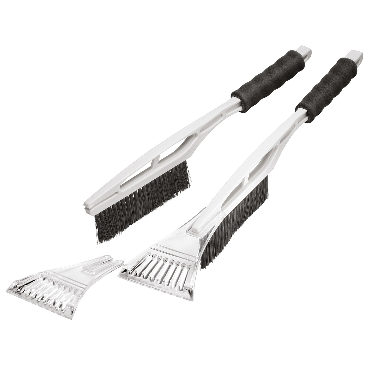 Ice scraper with hand broom