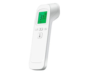 Weisses Thermometer mit grünem Digitalbildschirm