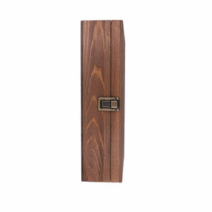 Hölzerne Box von der Seite