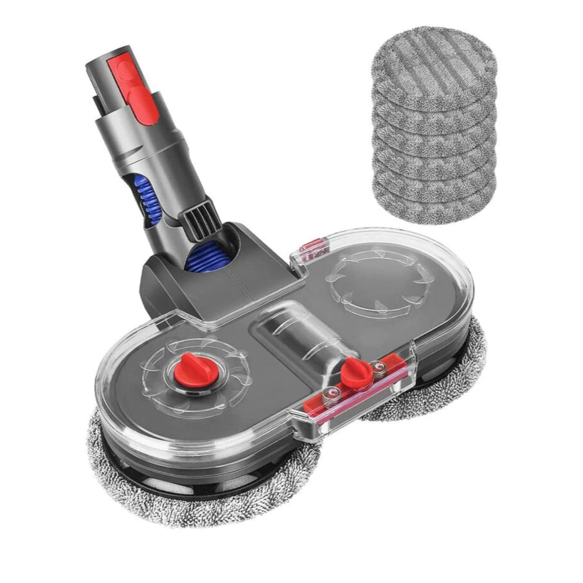 Grauer, automatischer Wischaufsatz mit zwei Wischtüchern für Dyson