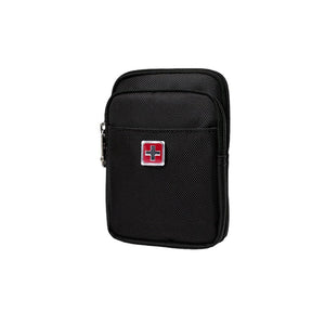 Schwarze Gürteltasche mit Schweizerwappen Badge und entfernbarem Gurt