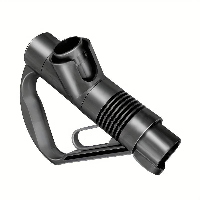 Grauer Ersatzgriff für Dyson-Staubsauger schräg von vorne