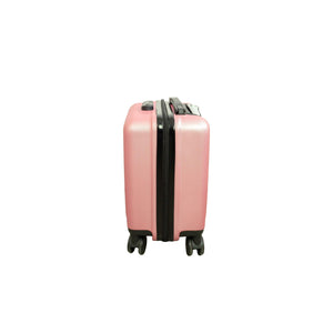 Pinker Handgepäck Koffer von der Seite