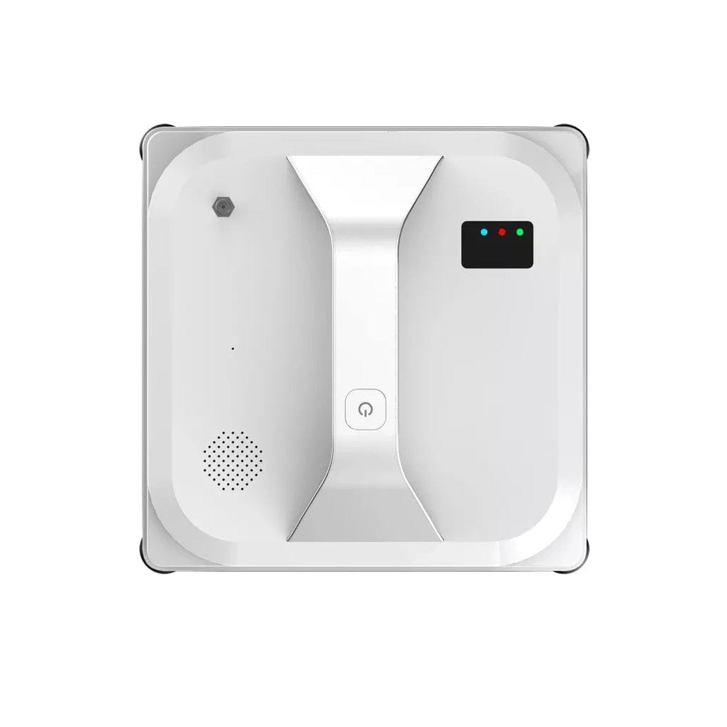 Weisser Fensterputzroboter von oben
