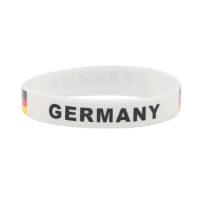 Weisses Silikonarmband mit schwarzer "Germany" Aufschrift
