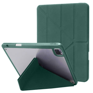 Grüne iPad Hülle mit Standmechanismus und zugeklappt von vorne
