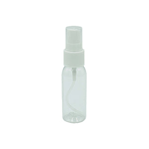Herangezoomtes Bild an transparente SprĂĽhflasche