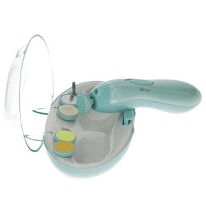 TĂĽrkises Baby Nagelpflege-Set mit Transparenter, aufgeklappter Oberseite