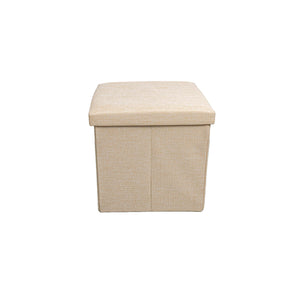 Beiger, klappbarer Stoffhocker