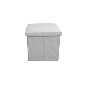 Grauer, klappbarer Stoffhocker