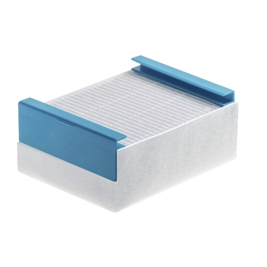 Weiss-blauer Staubsaugfilter