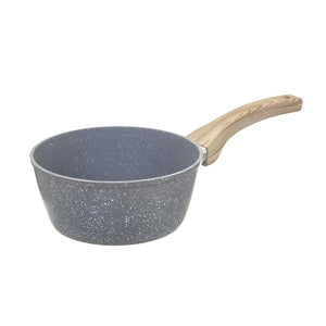 Aluminium Pfanne mit Marmordesign und Holzgriff