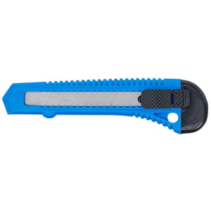 Blaues Japan-Messer mit schwarzen Details von oben