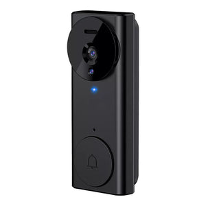 Schwarze, digitale Türklingel mit Kamera