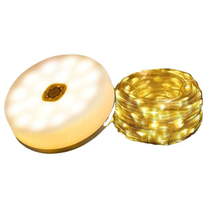 Eingerollte Lichterkette