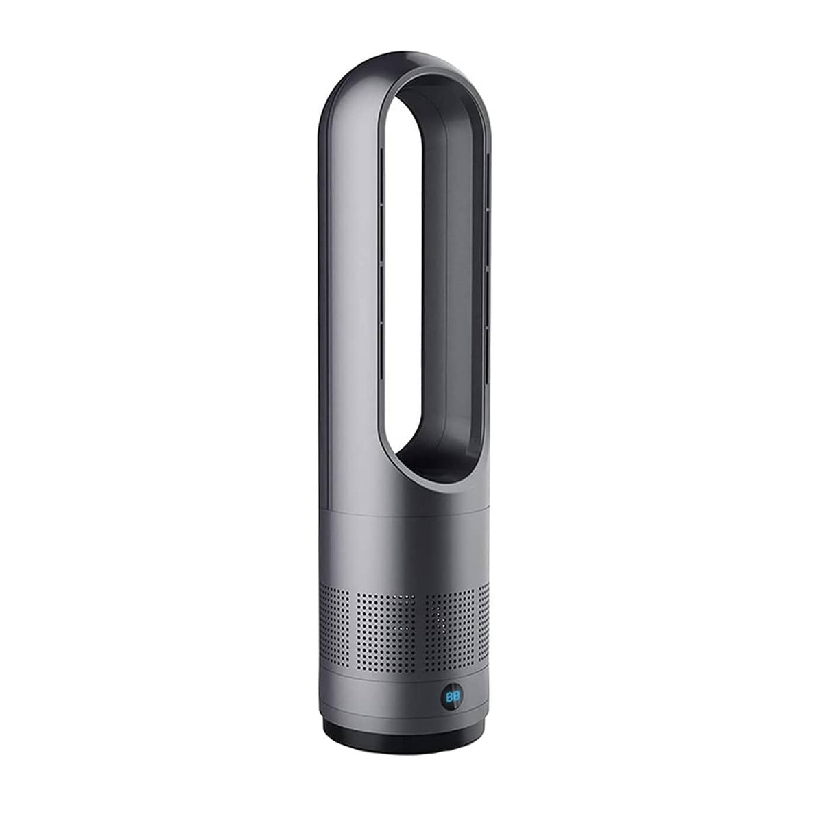 Grauer Turmventilator in Form eines Ovals