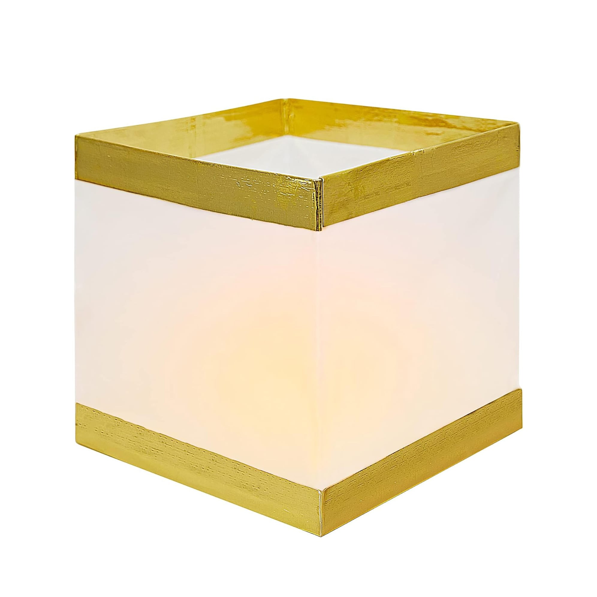 Weiss-goldene, ausgefaltete Laterne