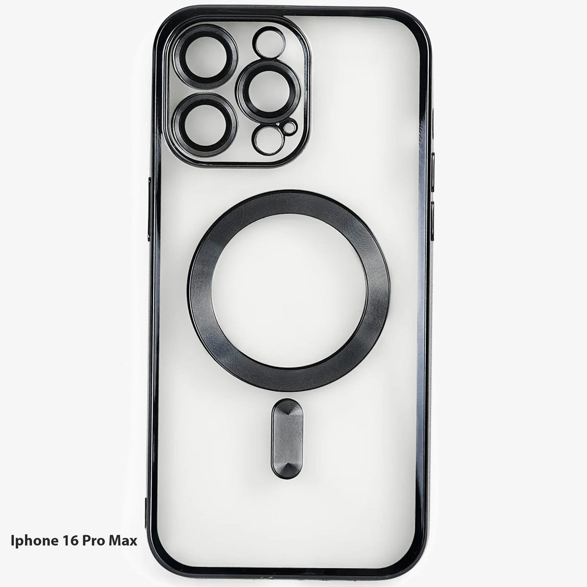 Transparente iPhone-Hülle mit schwarzer Umrandung für das iPhone 16 Pro Max