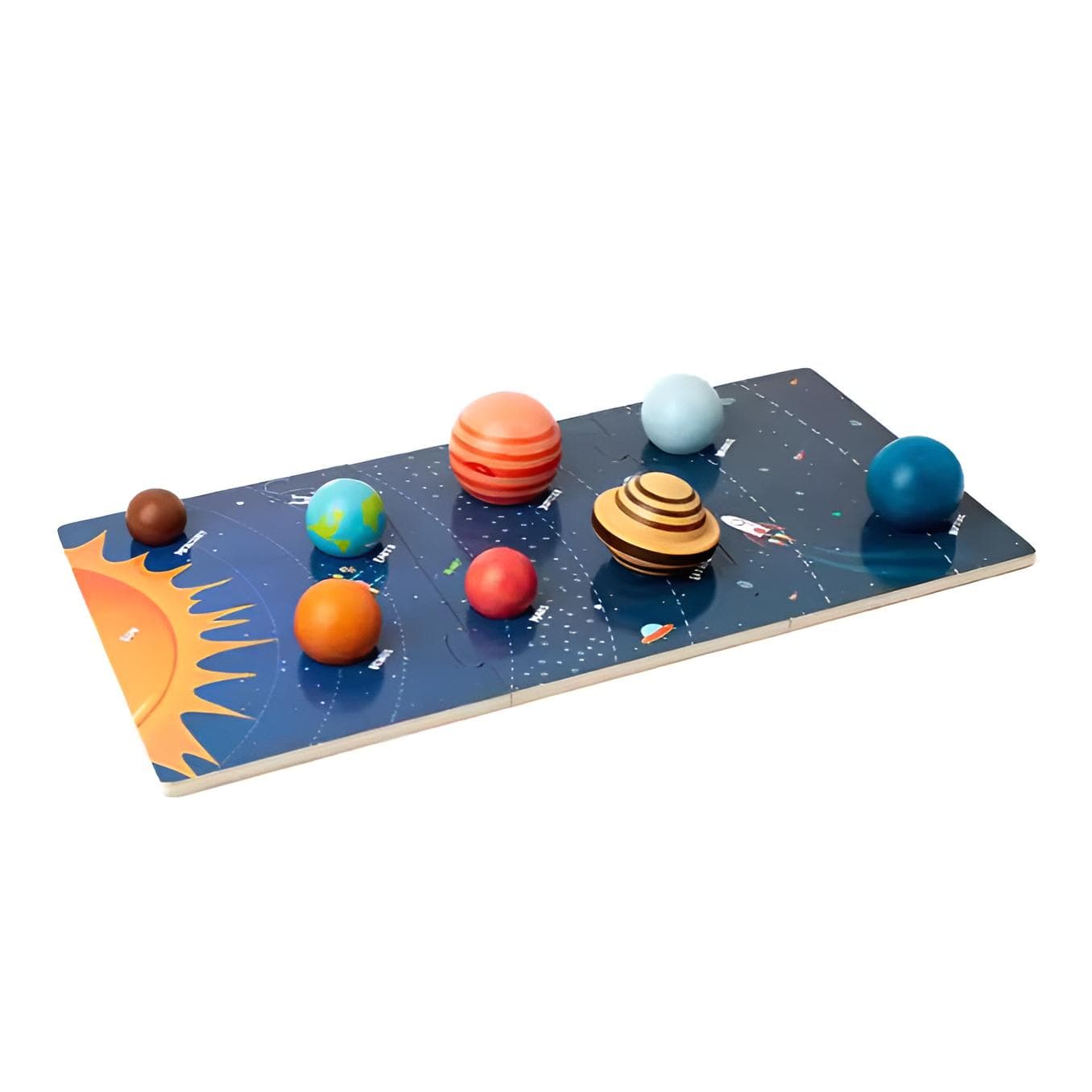3D Planetenpuzzle mit allen Planeten im Sonnensystem