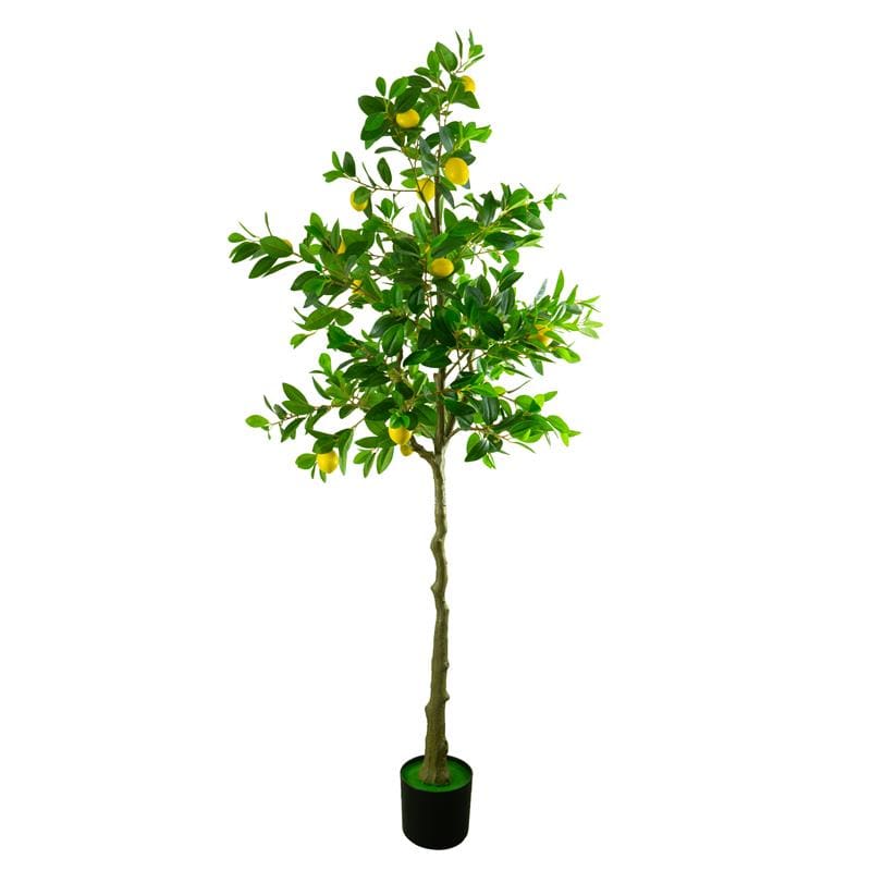 Kunst Zitronenbaum mit schwarzem Topf