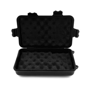 Geöffnete, schwarzes survival Mini-Kit