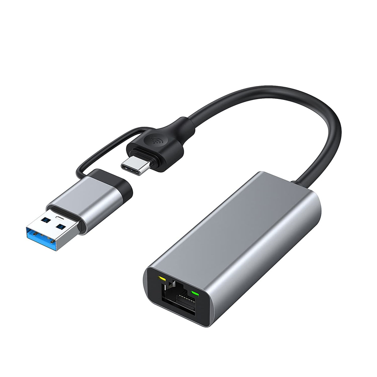 USB-A und USB-C zu Netzwerk Anschluss