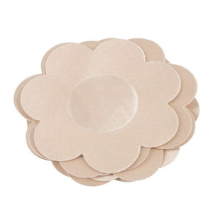Beiges Nippelcover-Set in Formeiner Blume