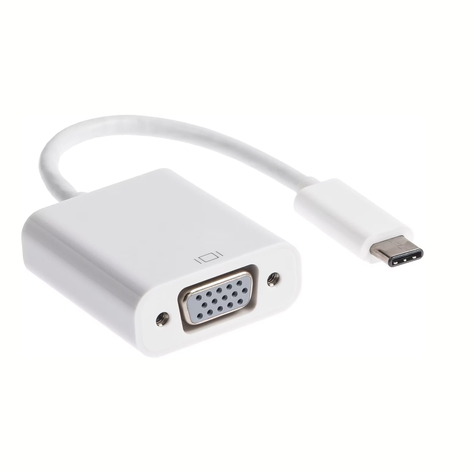 Weisser USB-C zu VGA Adapter