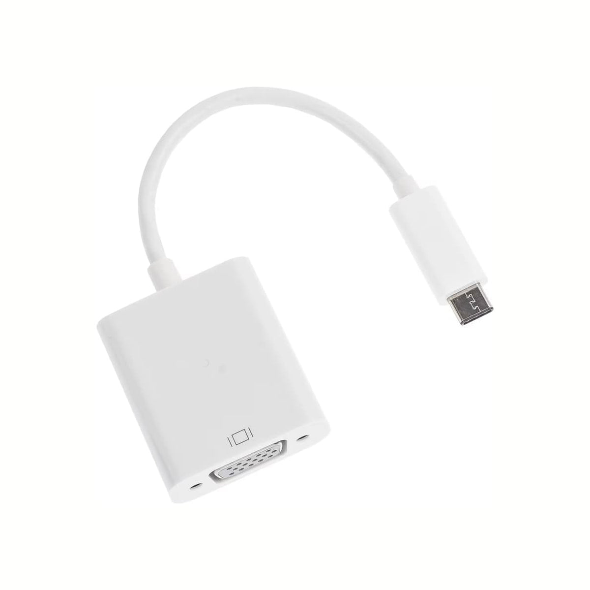 Weisser USB-C zu VGA Adapter von oben
