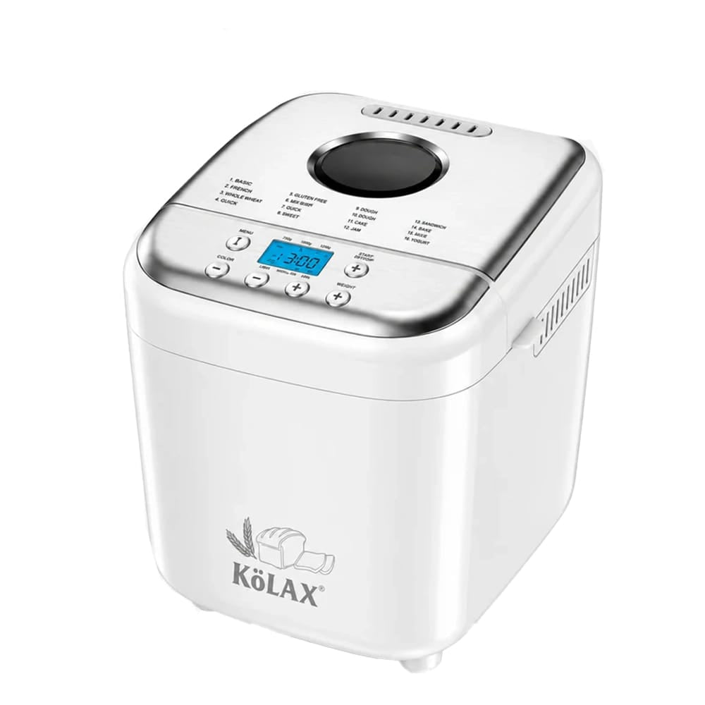 KöLAX Bread Maker – Vollautomatischer Brotbackautomat mit 19 Programmen, 800W