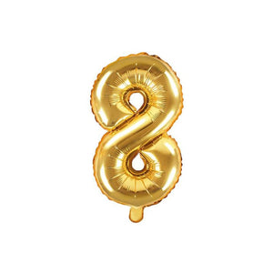 Goldener "8" Ballon