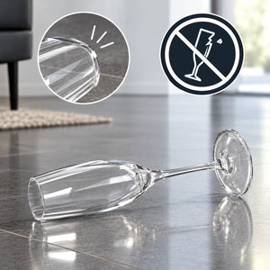 Bruchsichere Champagnergläser aus Kunststoff – Robustes 4er-Set, ca. 23 cm
