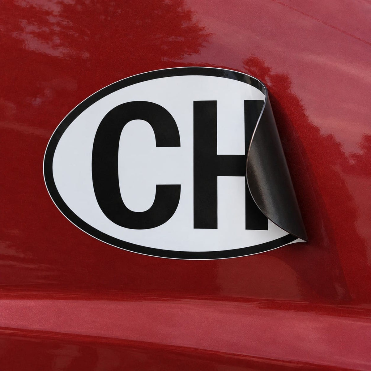 CH Magnetaufkleber – Schweizer CH Zeichen für Auto & Fahrzeug