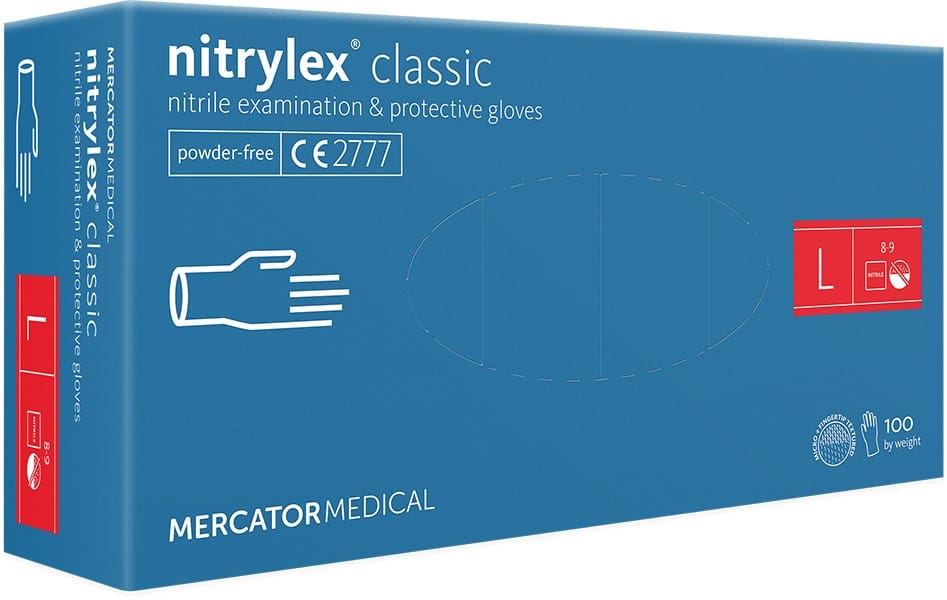 Blaue Handschuhbox Grösse L