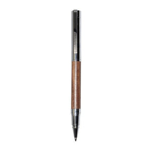 Silberner Kugelschreiber mit Holzdesign