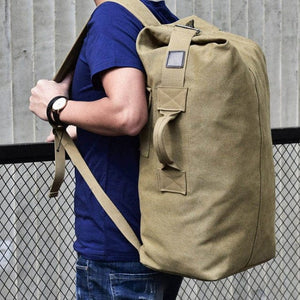 XXL Canvas Rucksack im Militärstil – 45L, Hüftgurt & Mehrere Taschen – Ansicht 5