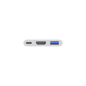Weisser USB-C Adapter mit USB-C, USB und HDMI Anschlüssen von vorne