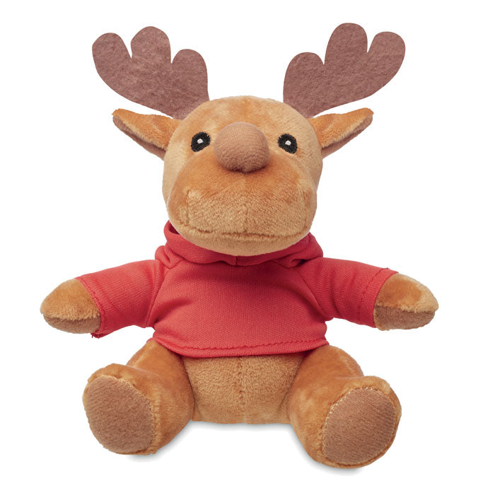 Renne en peluche avec sweat à capuche