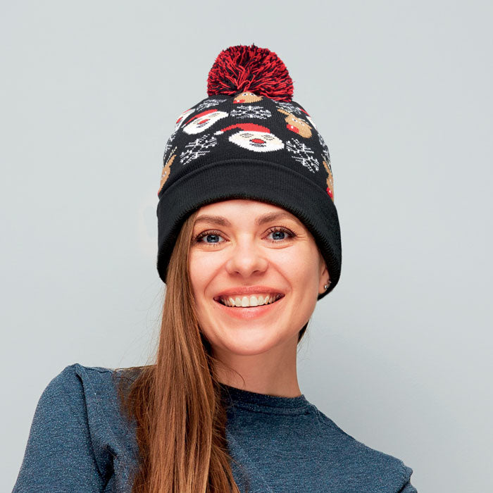 Weihnachtliche Strickmütze