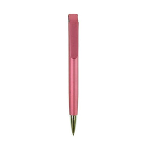 Moderner, pinker Kugelschreiber mit silbernen Details