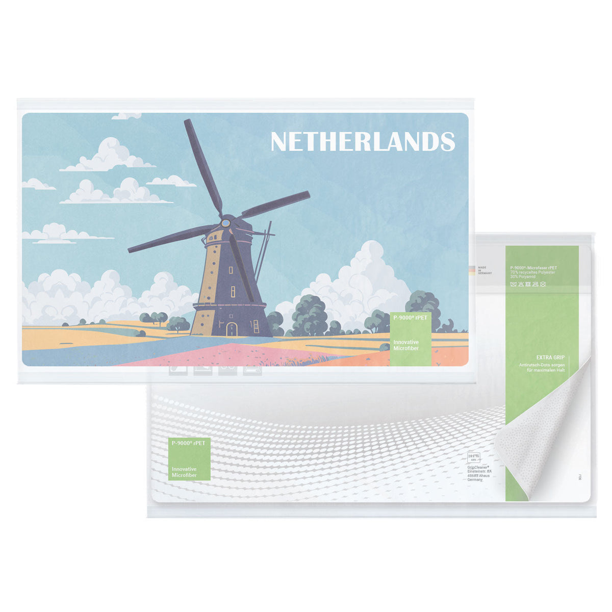 rPET GripCleaner® 4-in-1 Mousepad 28x16 cm, All-Inclusive Package