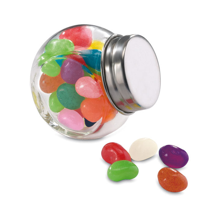 Bonbons gélifiés dans un distributeur en verre