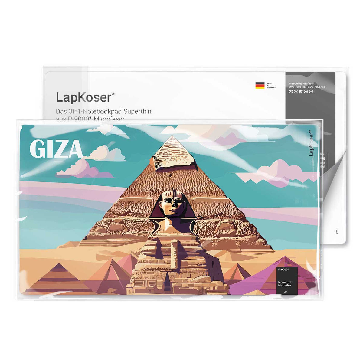 LapKoser® 3-in-1 Notebook Pad 28x16 cm, All-Inclusive Package