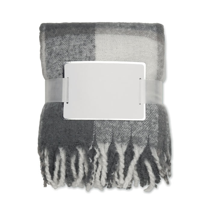 Karierte Mohair-Decke