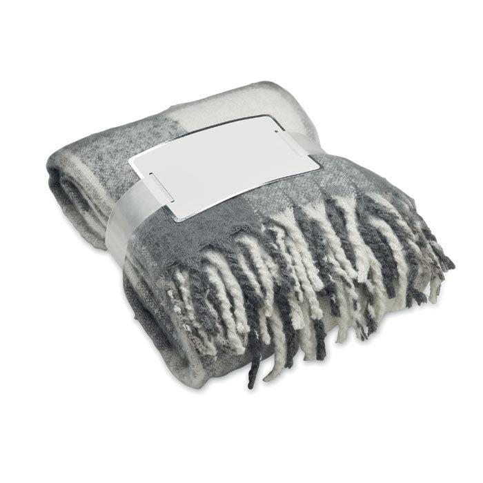 Karierte Mohair-Decke